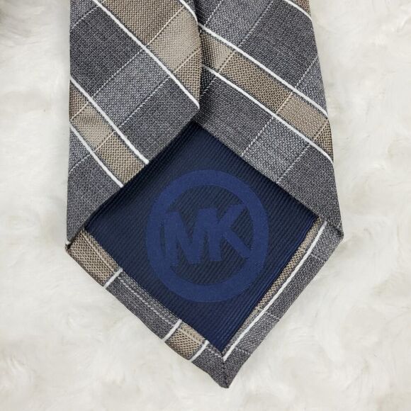 Michael Michael Kors Striped Tie Gray Brown - Picture 6 of 6